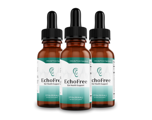 EchoFree natural hearing support supplement bottle